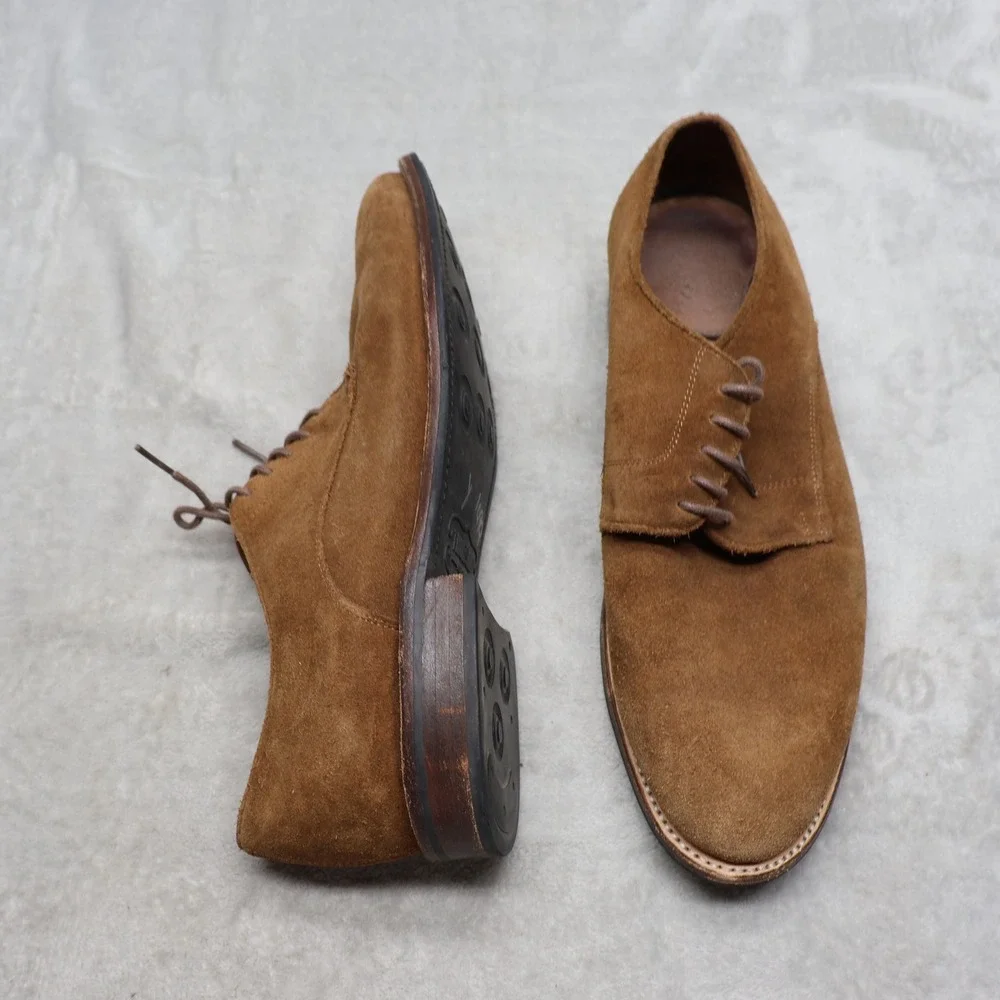 Thursday Boots Mens 10 Oxford Shoes Brown Statesman Suede Handcrafted Timeless